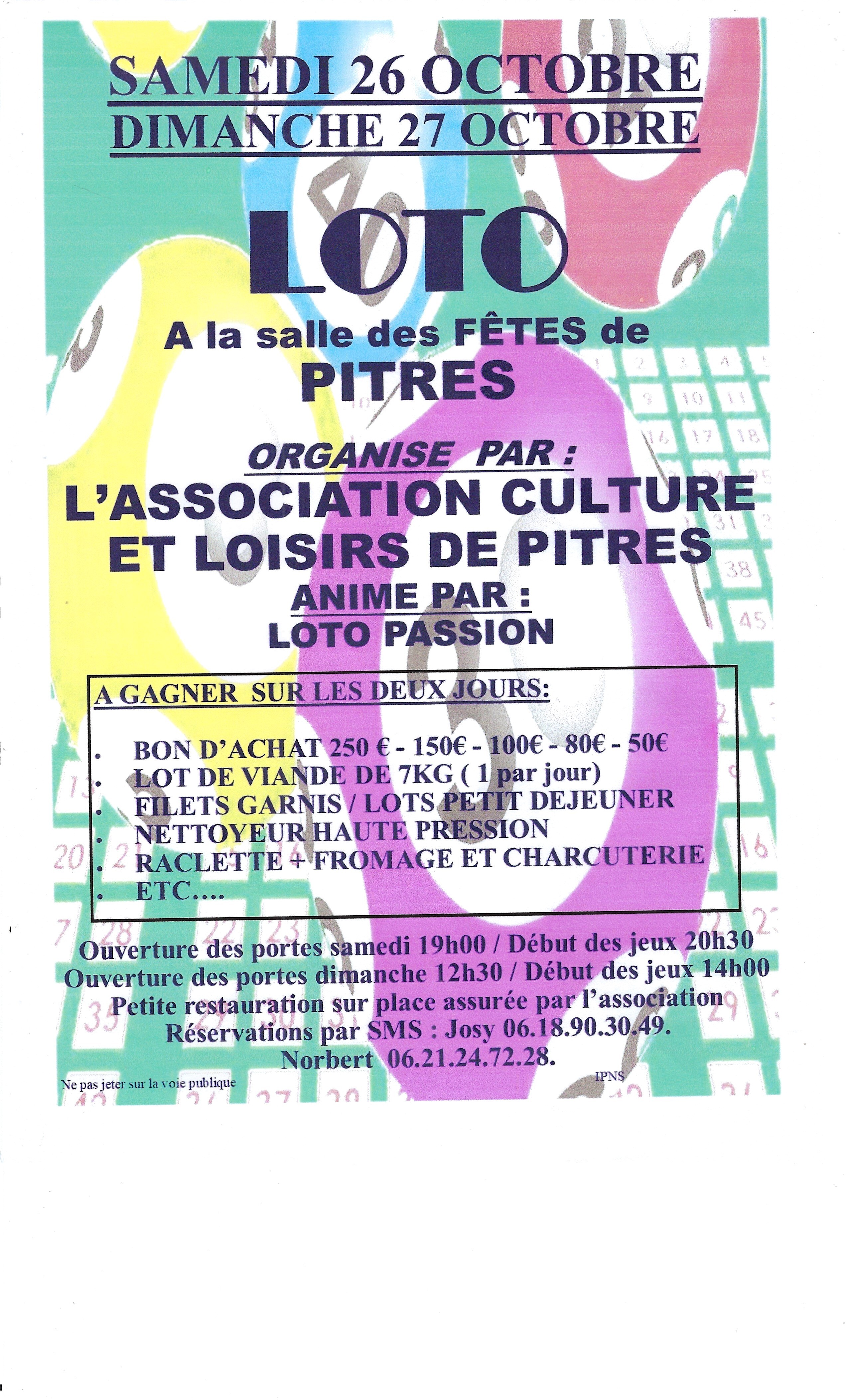 LOTO CULTURE ET LOISIRS